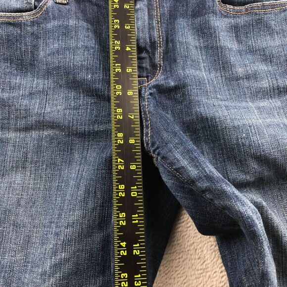 Banana Republic Womens Jeans Size 30/10 Blue Denim Straight Leg Cuffed Cropped - Picture 6 of 16